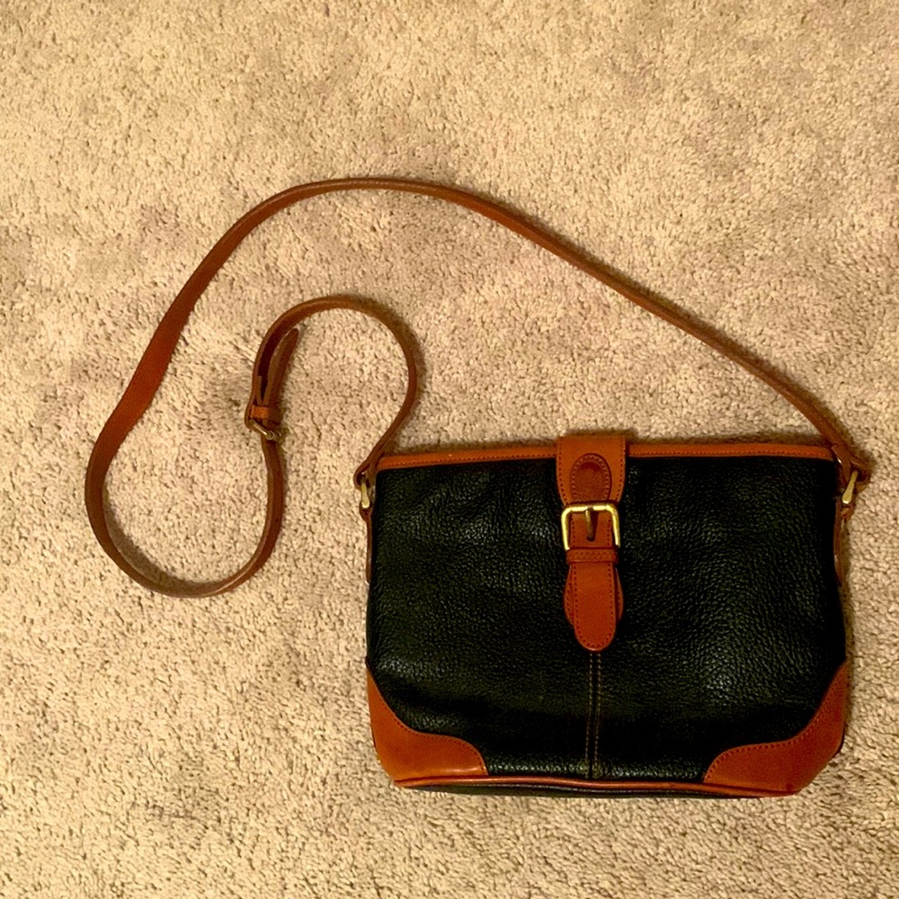 Vintage Liz Claiborne Crossbody Black/Brown Leather